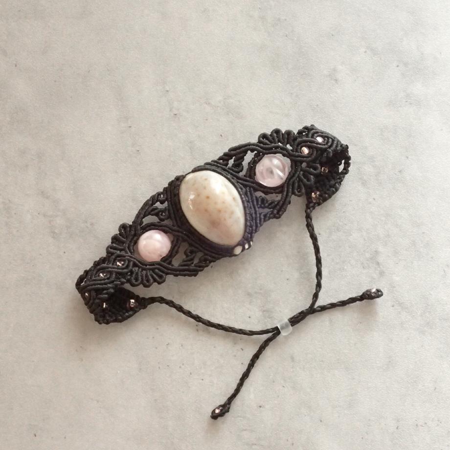 タカラガイマクラメブレスレット L | 11枚目