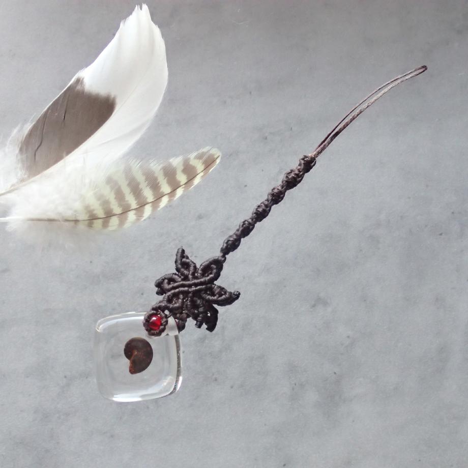 アンモナイト樹脂封入標本ストラップ1枚目の画像