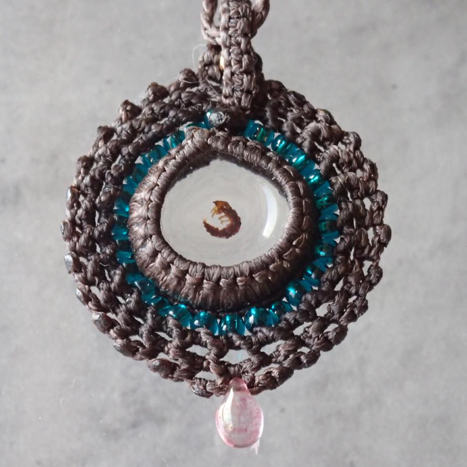 トビケラ類樹脂封入標本ネックレス | 3枚目