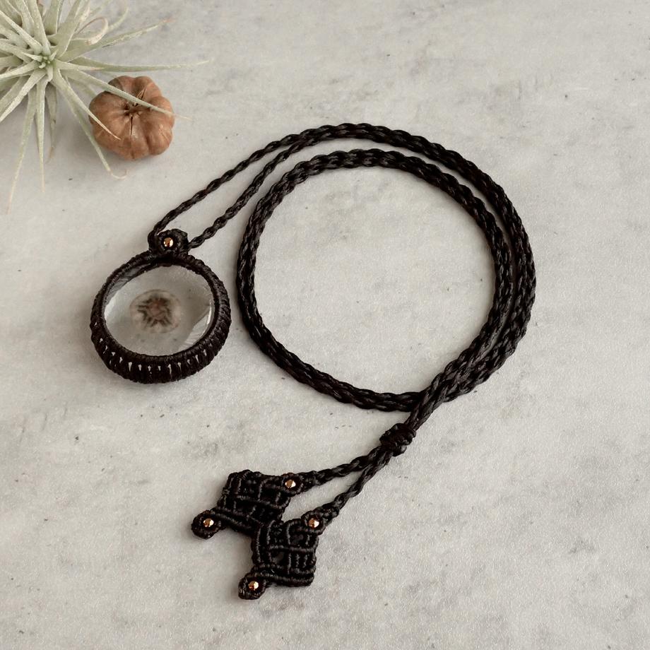 ハスノハカシパン樹脂封入標本ネックレス1枚目の画像