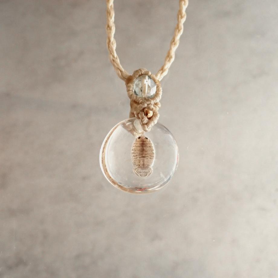 等脚類樹脂封入標本ネックレス | 2枚目
