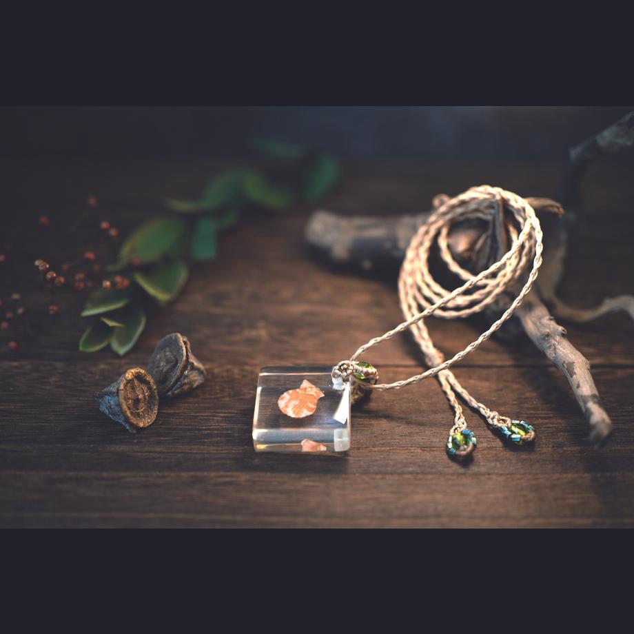 二枚貝類樹脂封入標本ネックレス | 11枚目