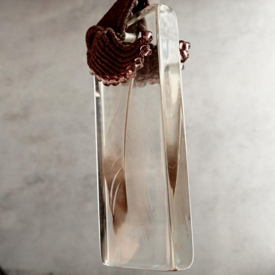 羽毛樹脂封入標本キーホルダー | 8枚目