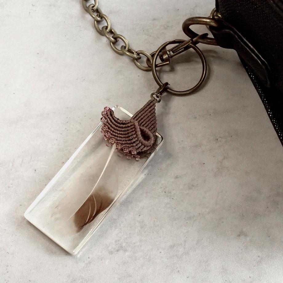 羽毛樹脂封入標本キーホルダー | 10枚目