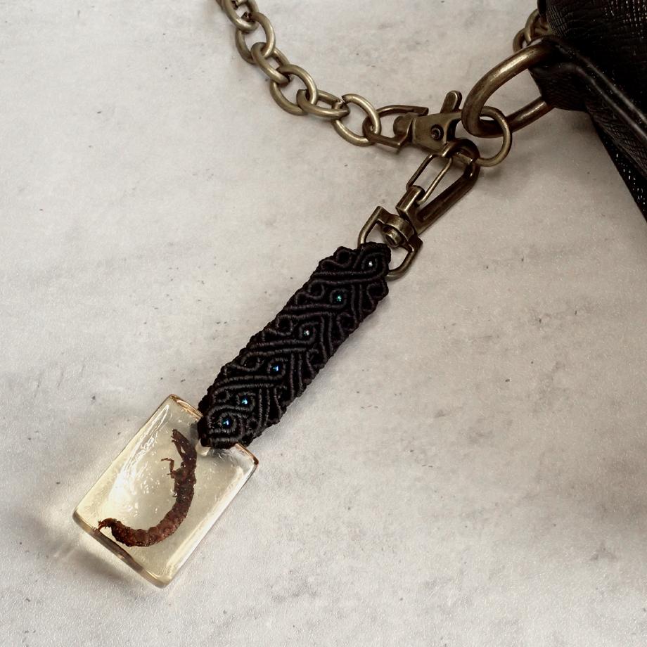 ヒゲナガガワトビケラ樹脂封入標本キーホルダー | 6枚目