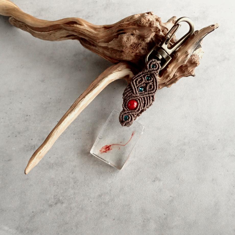 魚類単色染色樹脂封入標本キーホルダー1枚目の画像