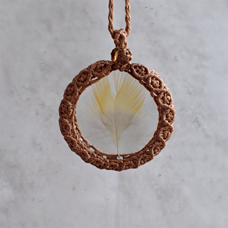 羽毛樹脂封入標本ネックレス | 7枚目