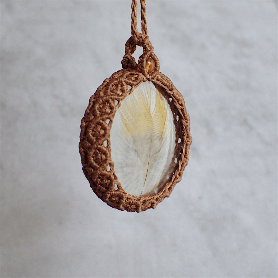 羽毛樹脂封入標本ネックレス | 8枚目