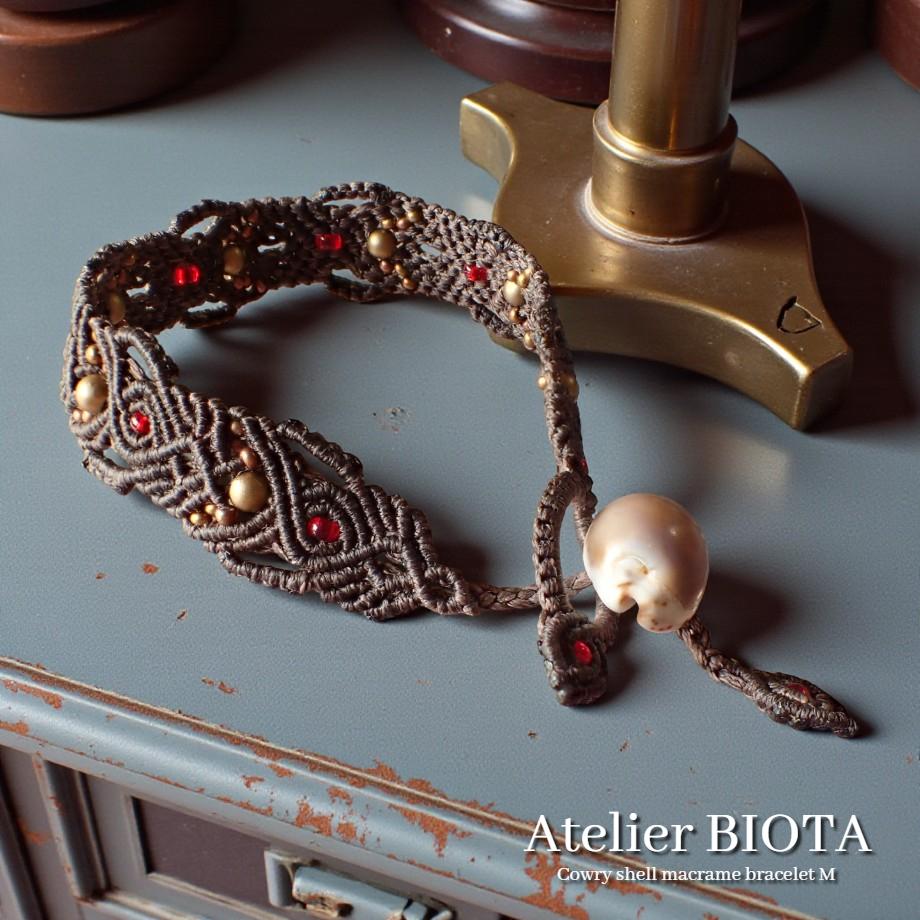 タカラガイマクラメブレスレット M | 2枚目