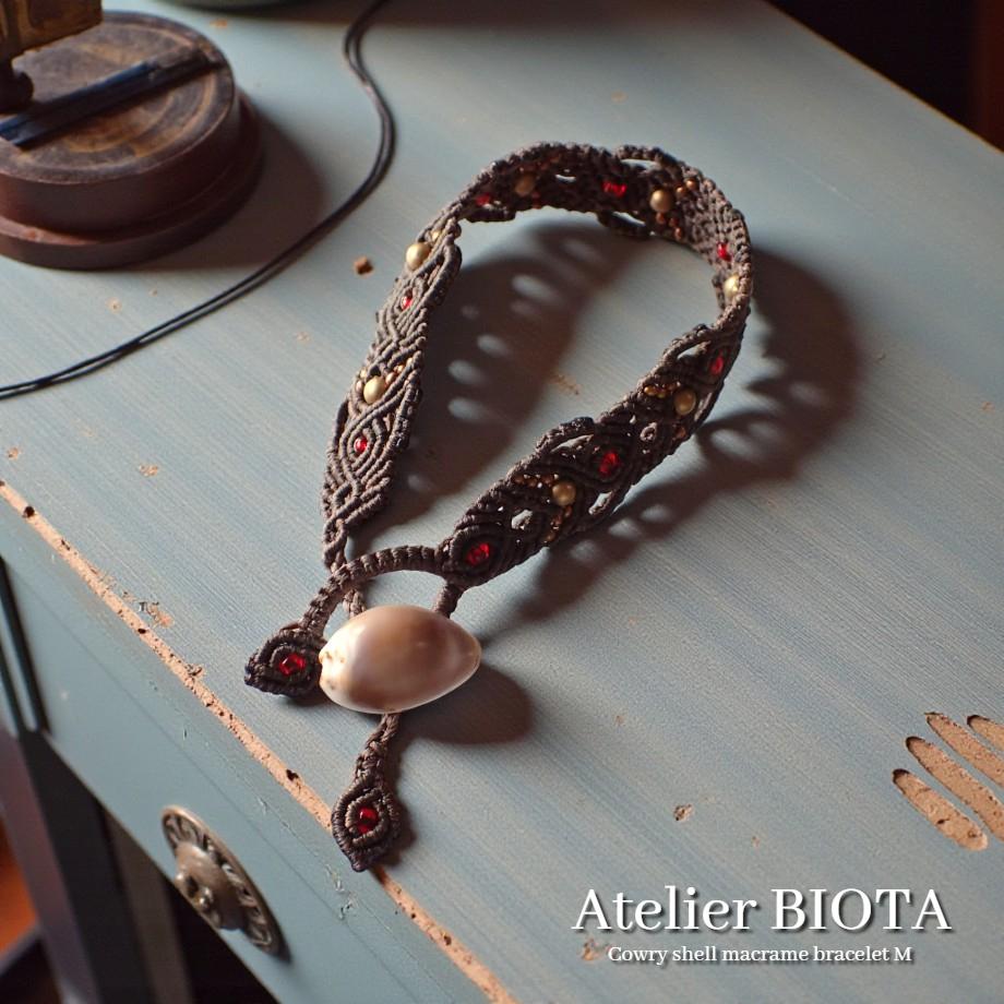 タカラガイマクラメブレスレット M | 3枚目