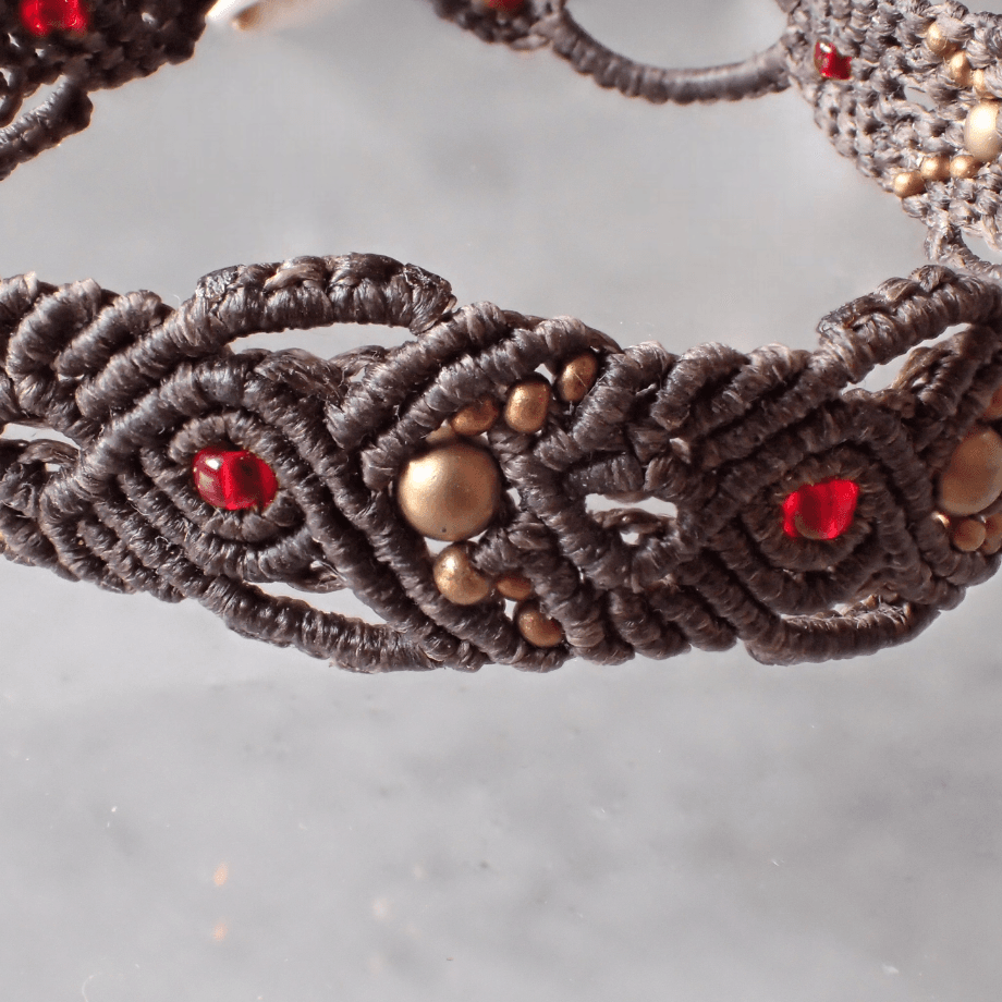 タカラガイマクラメブレスレット M | 9枚目