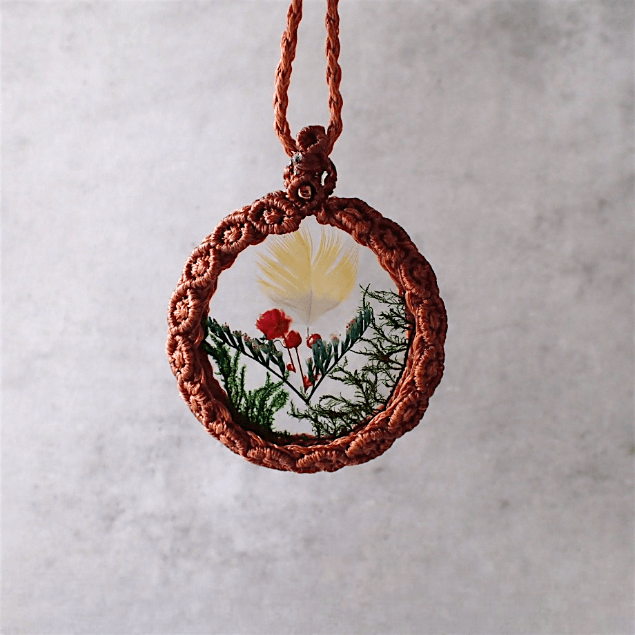 羽毛樹脂封入標本ネックレス | 7枚目