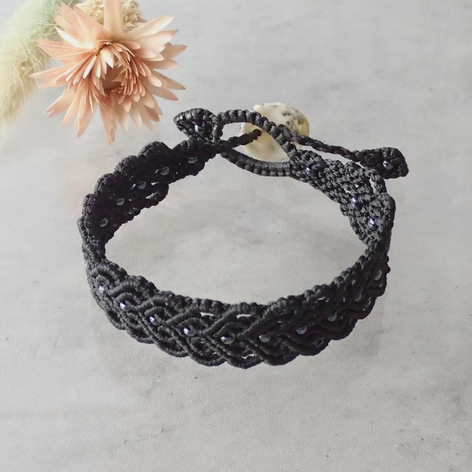 巻貝マクラメブレスレット L | 5枚目