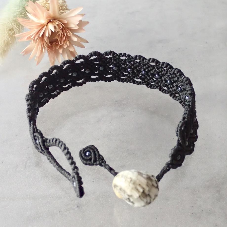 巻貝マクラメブレスレット L | 7枚目