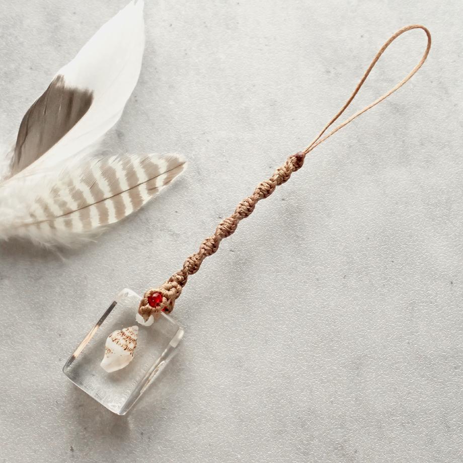 巻貝類樹脂封入標本ストラップ1枚目の画像